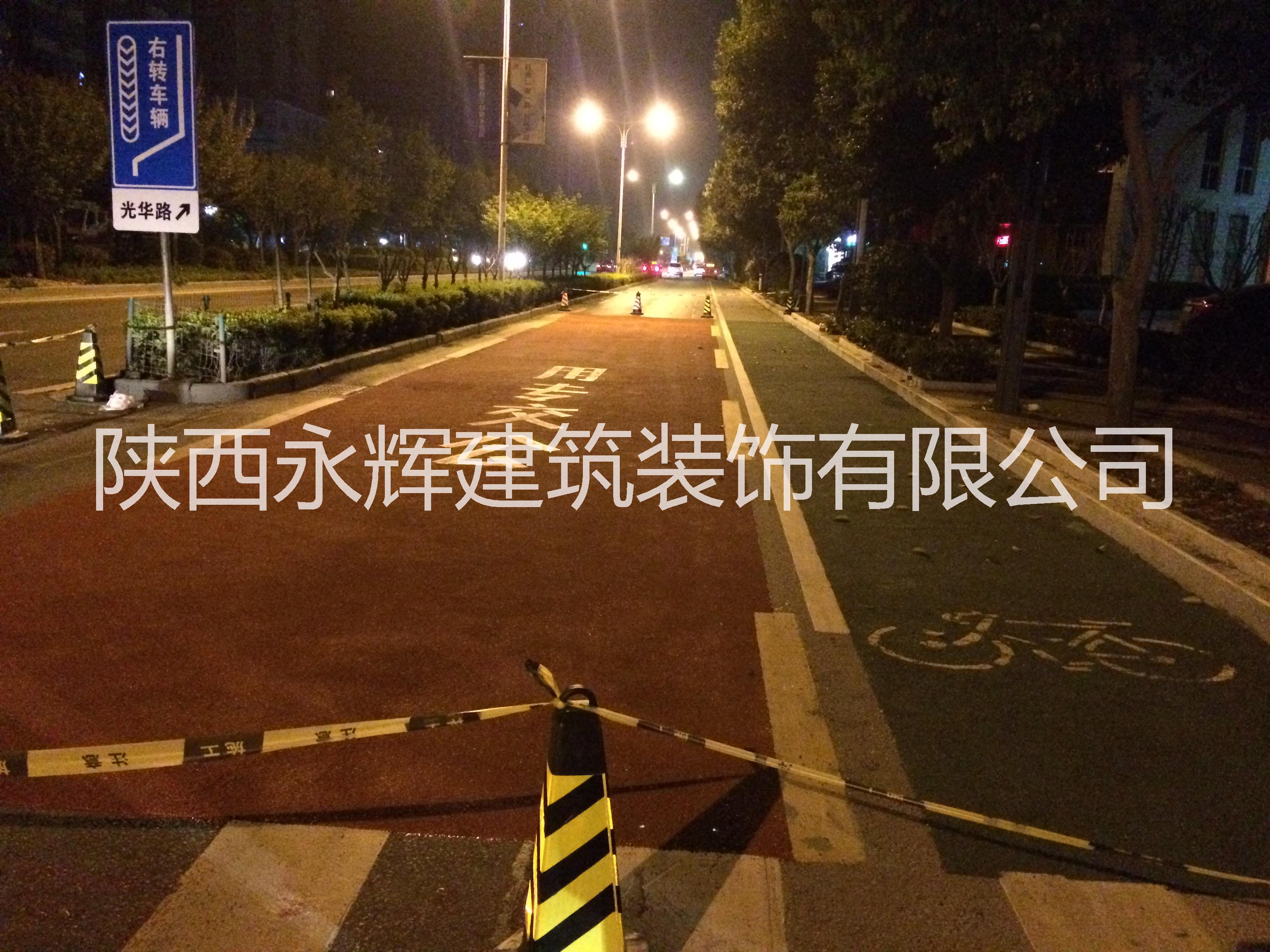 汉中安康陶瓷颗粒路面环氧地坪 高速公路防滑路面质量有保障