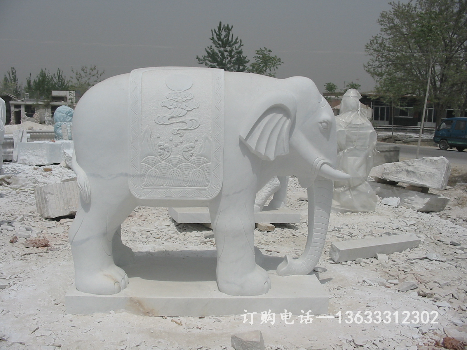 河北省石雕雕塑厂家大象雕塑现货