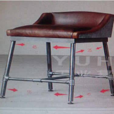 美式餐厅餐椅 铁艺单人沙发椅 复古餐厅靠背椅 室内创意休闲椅图片