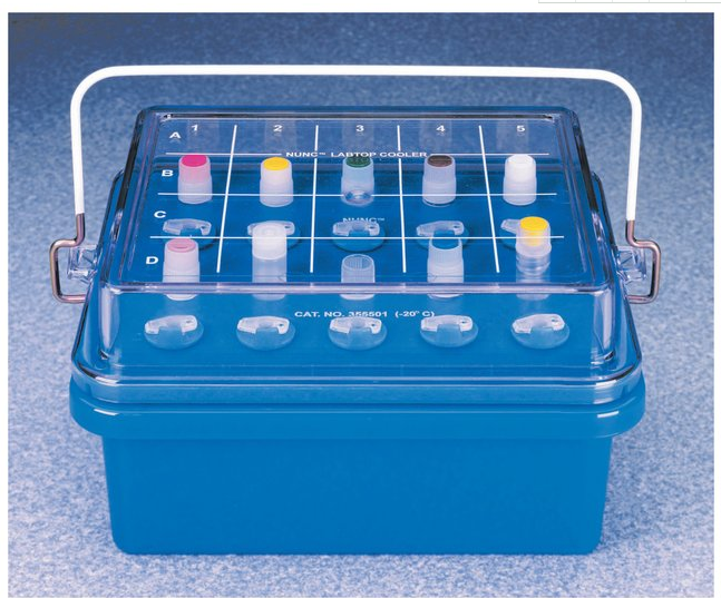 Nalgene 0°冷却盒，盖子无填充，适用16-17mm试管 冰盒5116-1600图片