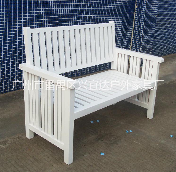 厂家直销户外公园休闲长椅 别墅庭院广场纯白色双人椅图片