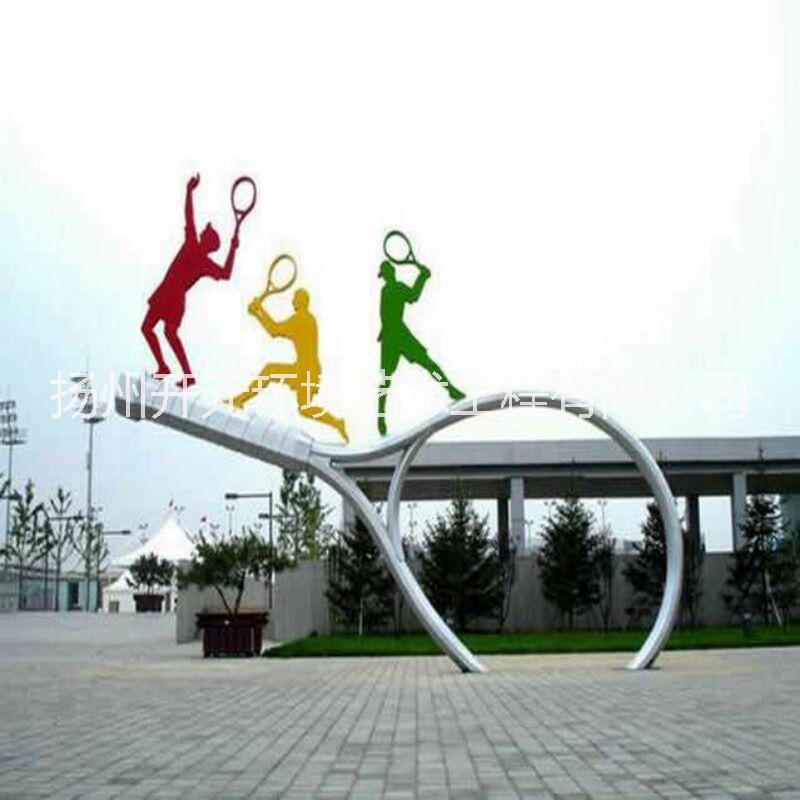 网球拍雕塑扬州雕塑生产厂家供应江苏网球拍灯光雕塑 运动雕塑 体育运动雕塑