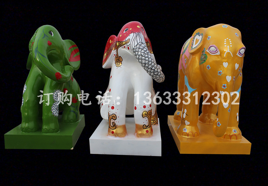 湖南厂家定制彩绘动物雕塑大象雕塑湖南厂家定制彩绘动物雕塑大象雕塑