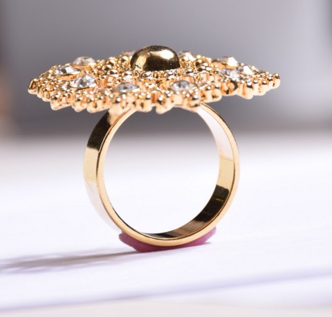 饰品厂家生产直供ring戒指 孔雀太阳钛钢戒指 速卖通新款潮流戒指