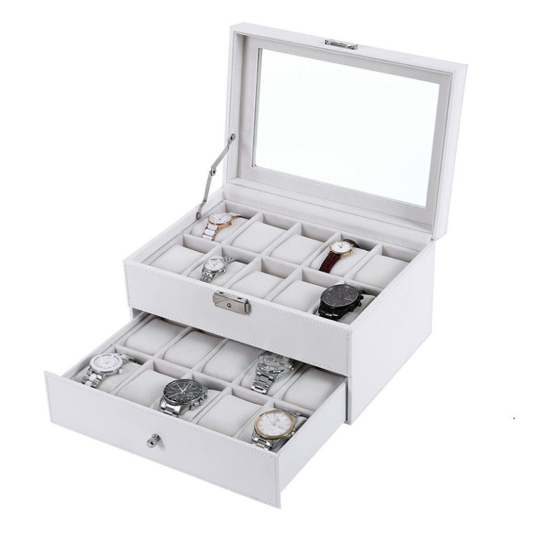 白色手表箱 手表包装盒 手表盒礼品盒手表展示盒图片