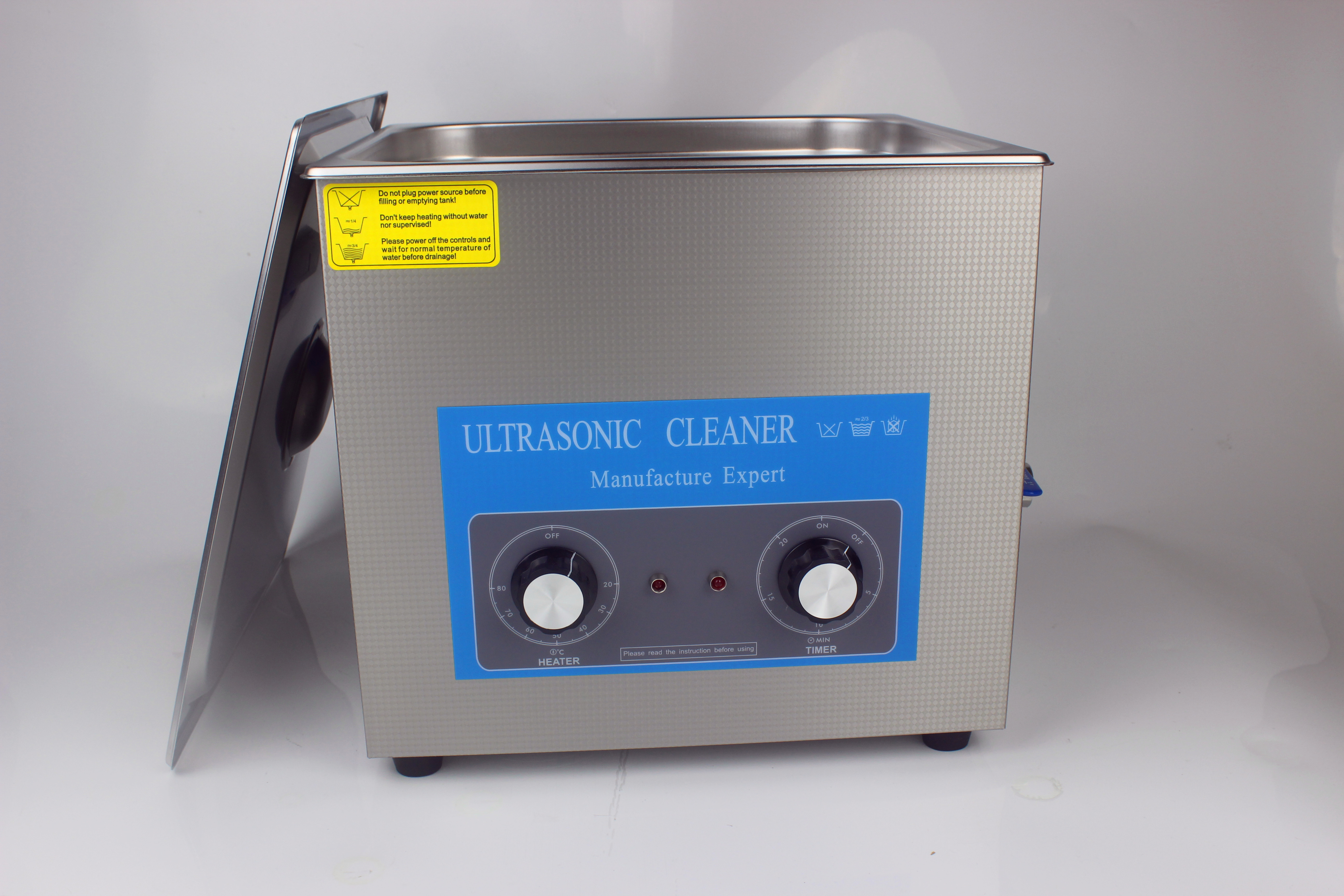 15L机械定时加温超声波清洗机 360W机械超声波清洗机 15L超声波清洗器