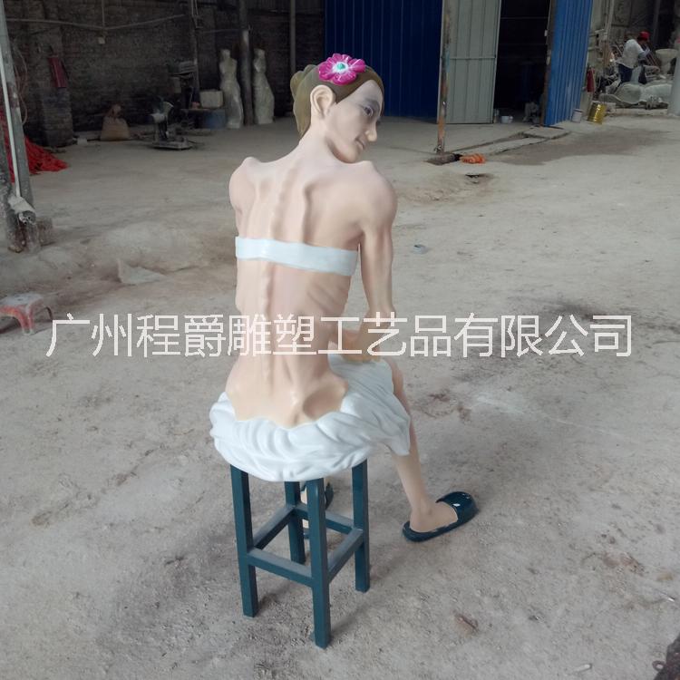 广州市玻璃钢仿真女人物雕塑厂家