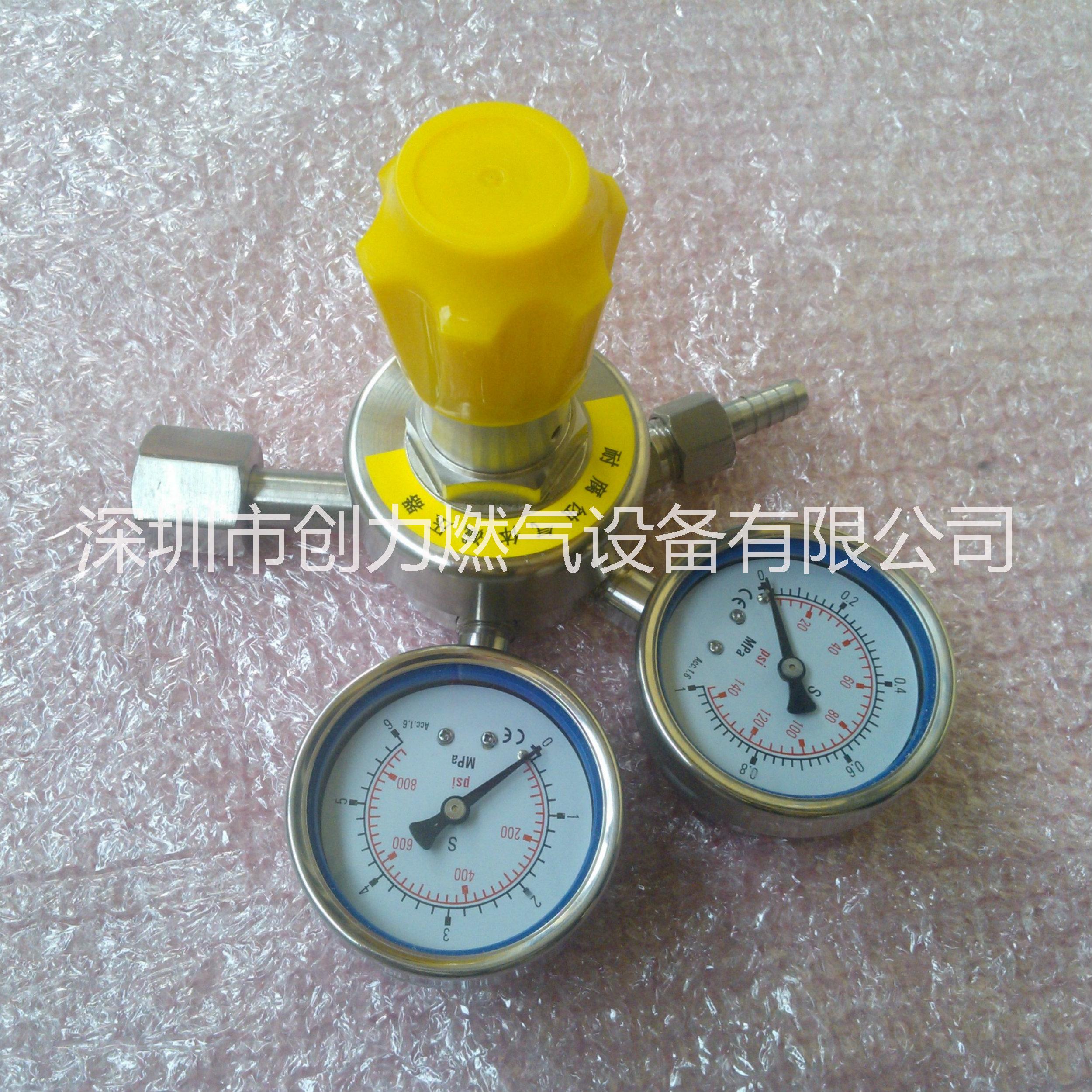 供应YQK-12，YQY-11不锈钢减压器，YQY-9氧气瓶减压器图片