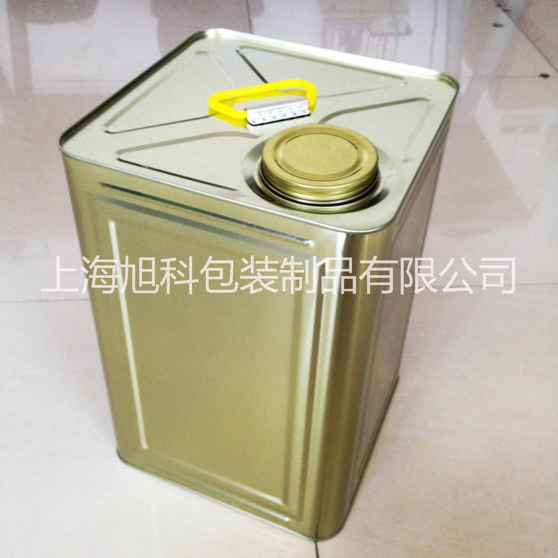 上海旭科供应18L螺旋盖方桶铁桶加工定制油墨桶铁桶厂家供应图片