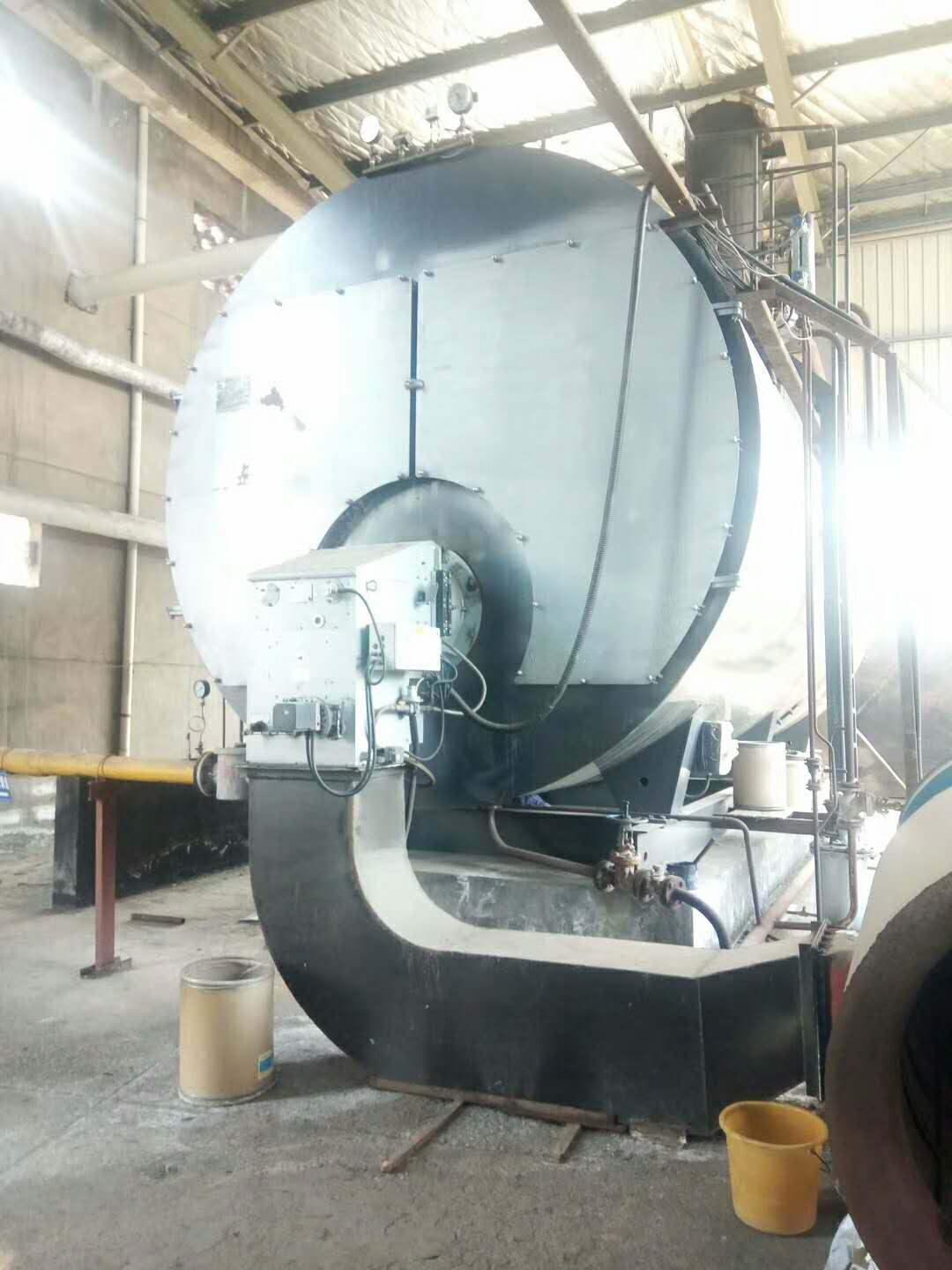包头处理特富20吨13公斤燃气，意大利利雅路燃烧机 二手锅炉图片