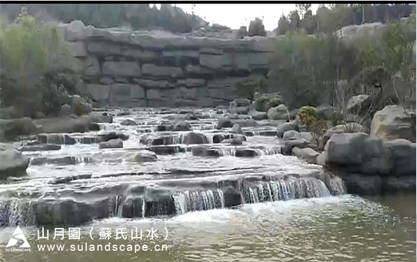 深圳市瀑布水景，假山瀑布，石头水景假山厂家