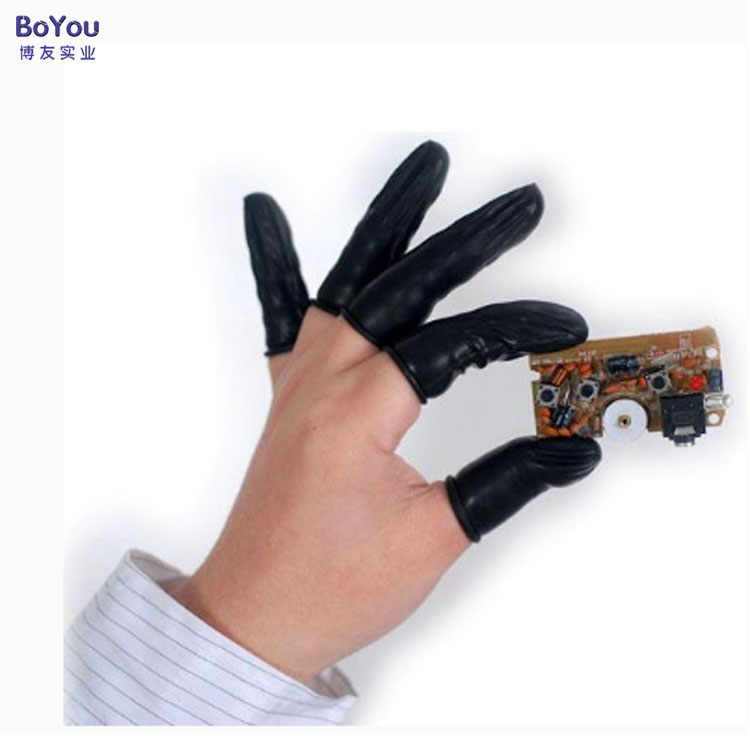 厂家直销防静电手指套 导电黑色手指套 工业一次性乳胶手指套批发