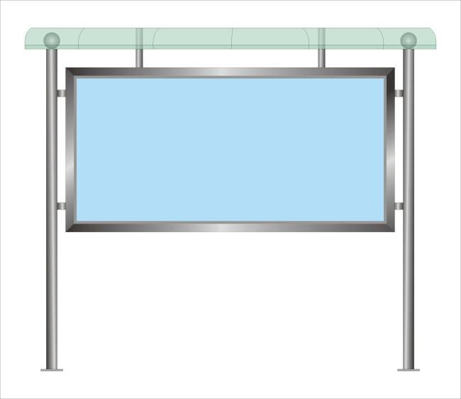 不锈钢带雨棚橱窗定做设计方案图片