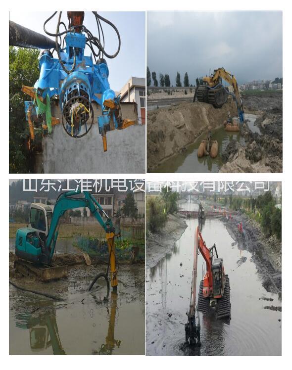 生态河道治理挖机抽泥泵//清淤工程挖机泥沙泵图片