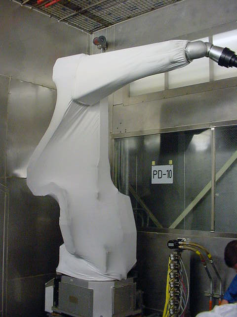 喷涂机器人防护衣的清洁方法