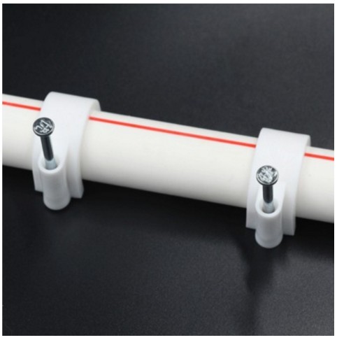 特种钢钉管卡 加大加厚塑料管卡 PVC线管固定电工套管卡16MM 100只/件