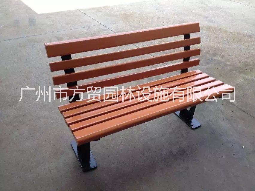 铸铁脚防腐木休闲椅定做铸铝脚塑木公园椅长椅批发