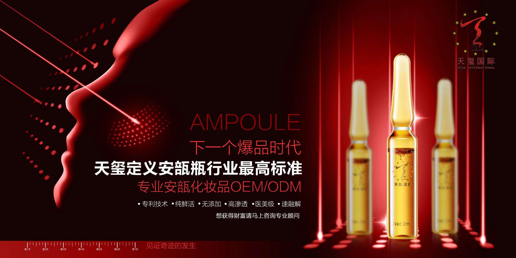 天玺化妆品贴牌加工厂家 安瓿瓶祛痘精华加工 广州一站式OEM加工图片