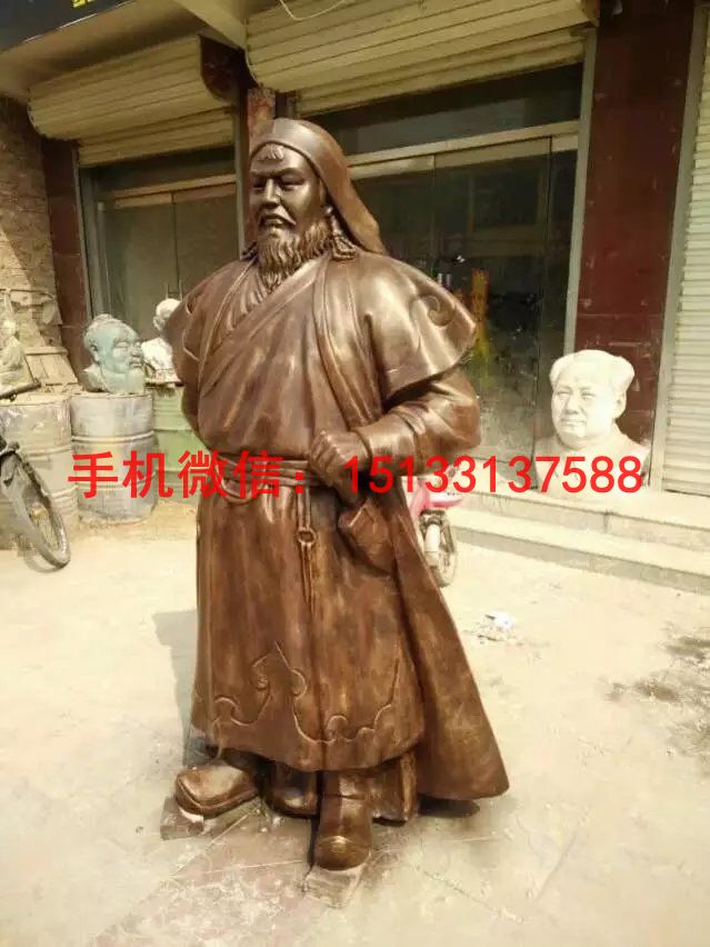 成吉思汗人物铜雕塑 成吉思汗