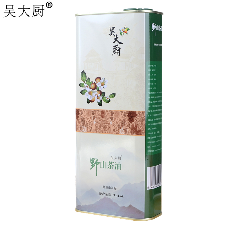 吴大厨山茶油1.6l冷榨冷提茶籽油食用油月子油茶油 吴大厨茶油