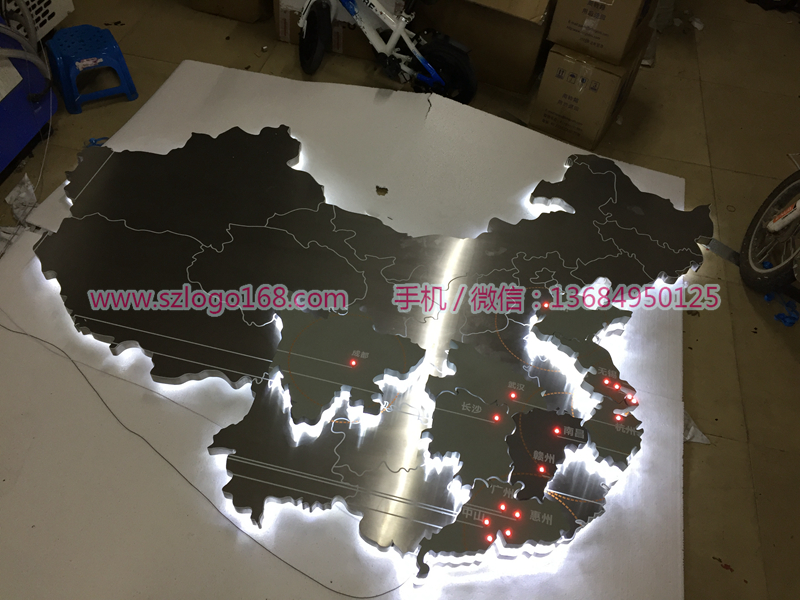深圳市西安做不锈钢三维立体字广告字厂家