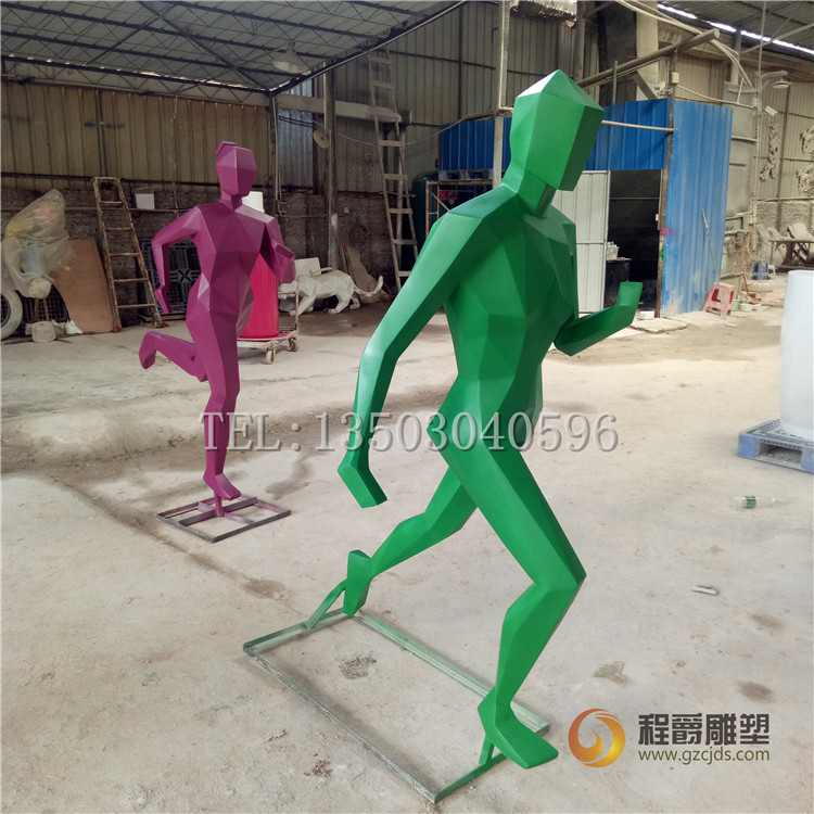 广州市玻璃钢切面运动人物雕塑厂家玻璃钢人物雕塑 玻璃钢切面运动人物雕塑  园林形象艺术品摆件 欢迎来电定制