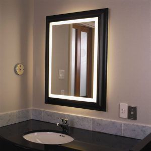 浴室镜卫生间LED灯镜洗手间壁挂带灯镜子智能卫浴无框镜子 浴室壁挂防雾镜