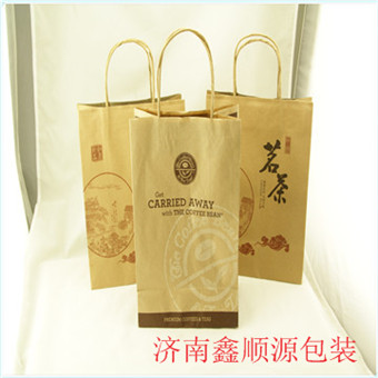 北京牛皮纸手提袋环保可回收方底纸袋厂家哪家好图片