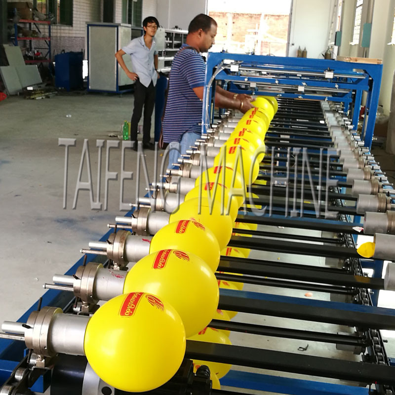 自动五面五色气球印刷机价格 出口型自动充气气球印刷设备厂家图片