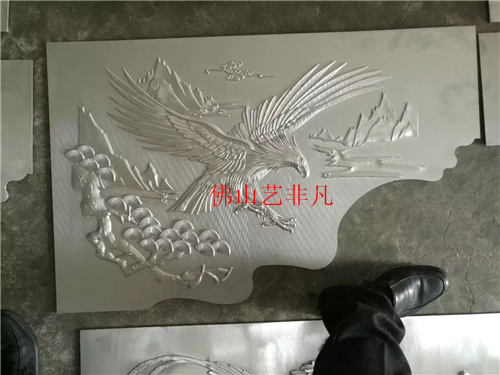 赤峰信誉保证酒店精雕铝板黄古铜壁画图片