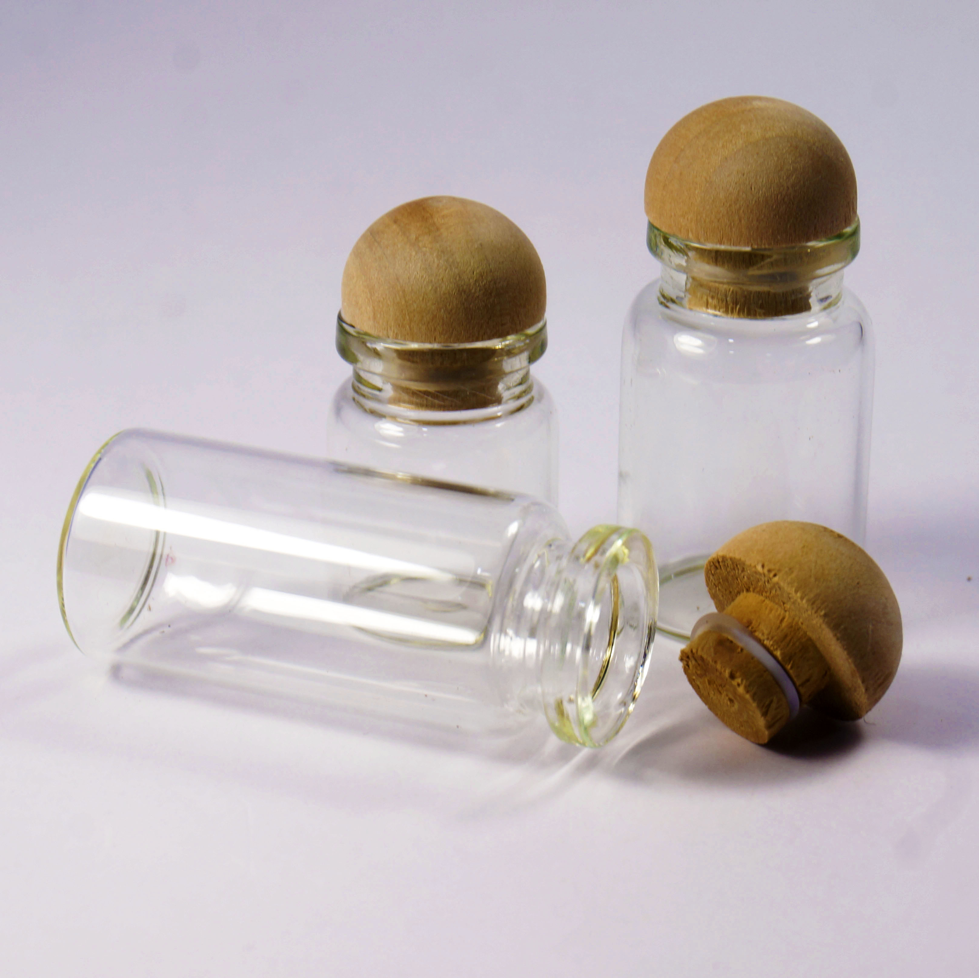 广州市实木塞玻璃瓶价格厂家供应实木塞玻璃瓶价格 磨菇疛造型木塞玻璃瓶 许愿瓶 漂流瓶