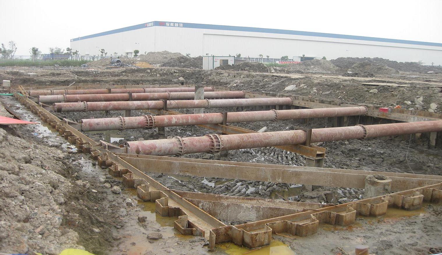 广州钢板桩公司  佛山钢板桩施工  广州钢板桩租赁图片
