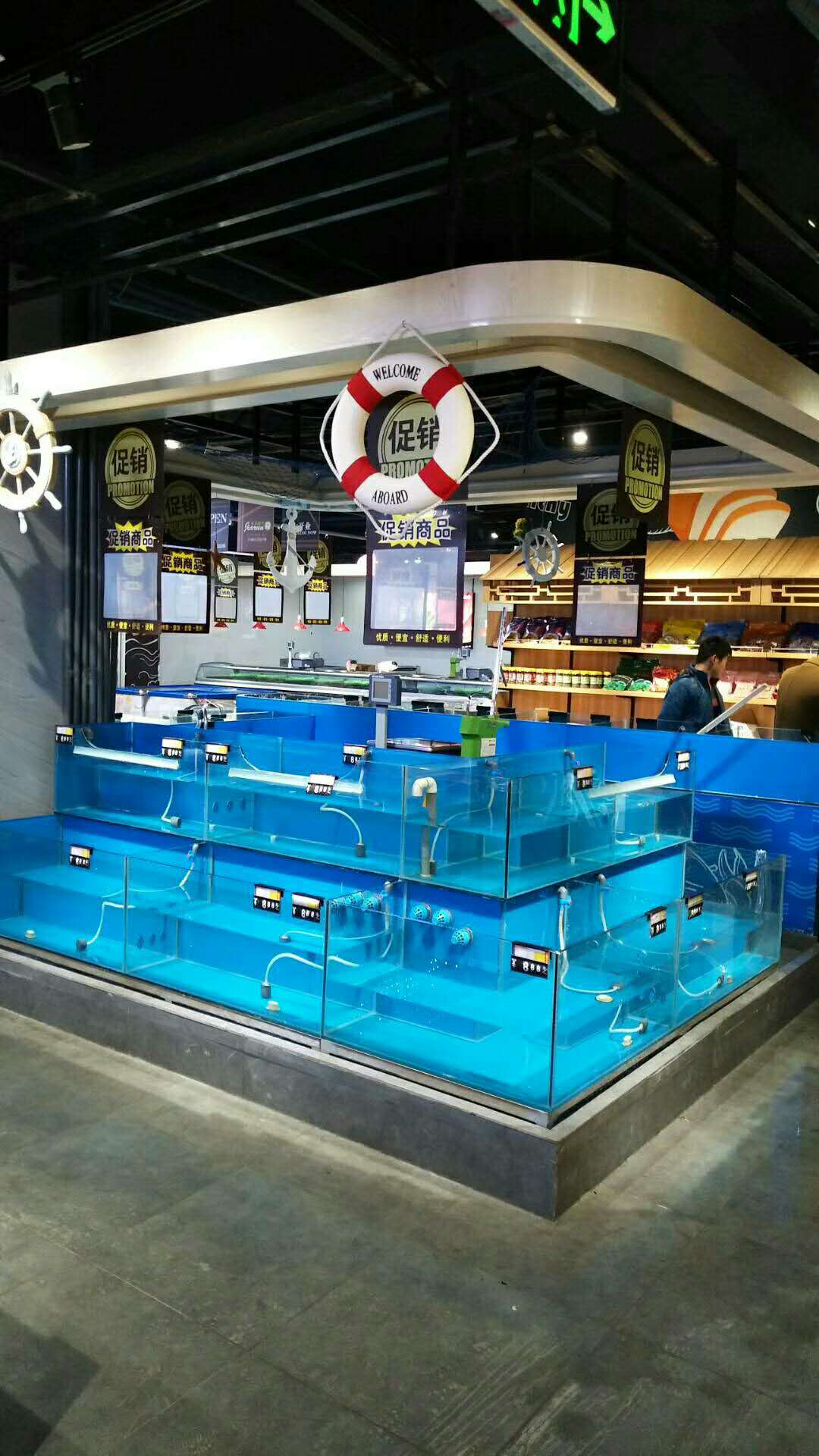 杭州市玻璃鱼缸定制厂家杭州水族馆玻璃鱼缸定制