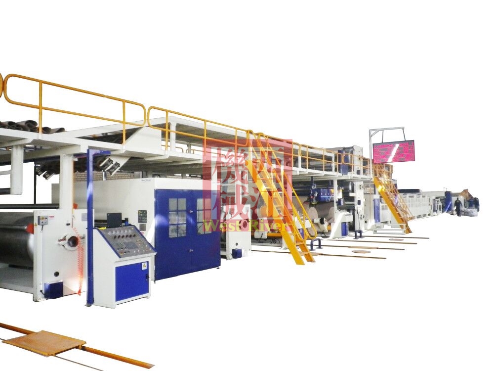 供应专业制造七层瓦楞纸板生产线 五层瓦楞纸板生产线日本三菱伺服驱图片