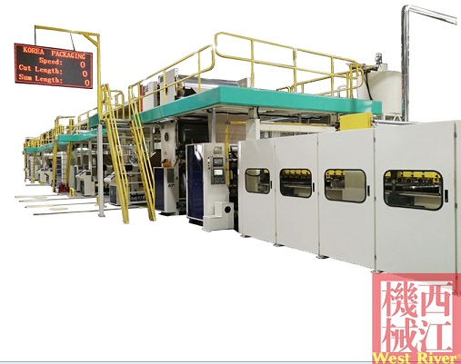 供应全自动重型宽幅七层瓦楞纸板生产线 WJ系列三层五层瓦楞纸板生产线