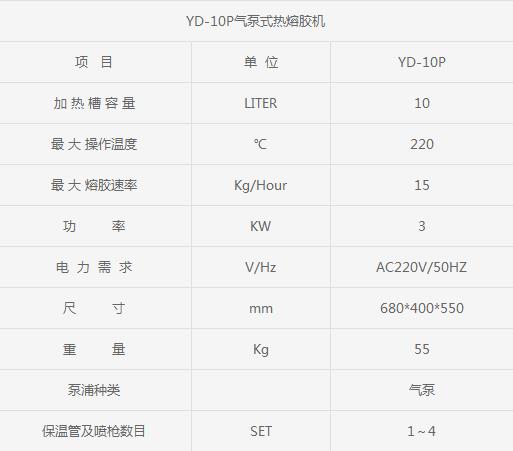 东莞市YD-10P气泵热熔胶机厂家优质的 YD-10P气泵热熔胶机