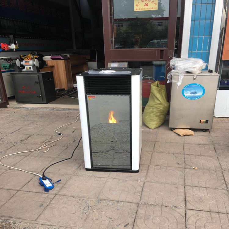 济南 颗粒环保取暖炉 家用生物质颗粒取暖炉 办公室采暖颗粒取暖炉图片