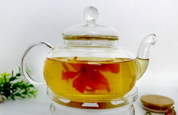 玻璃花茶壶  玻璃环保茶壶