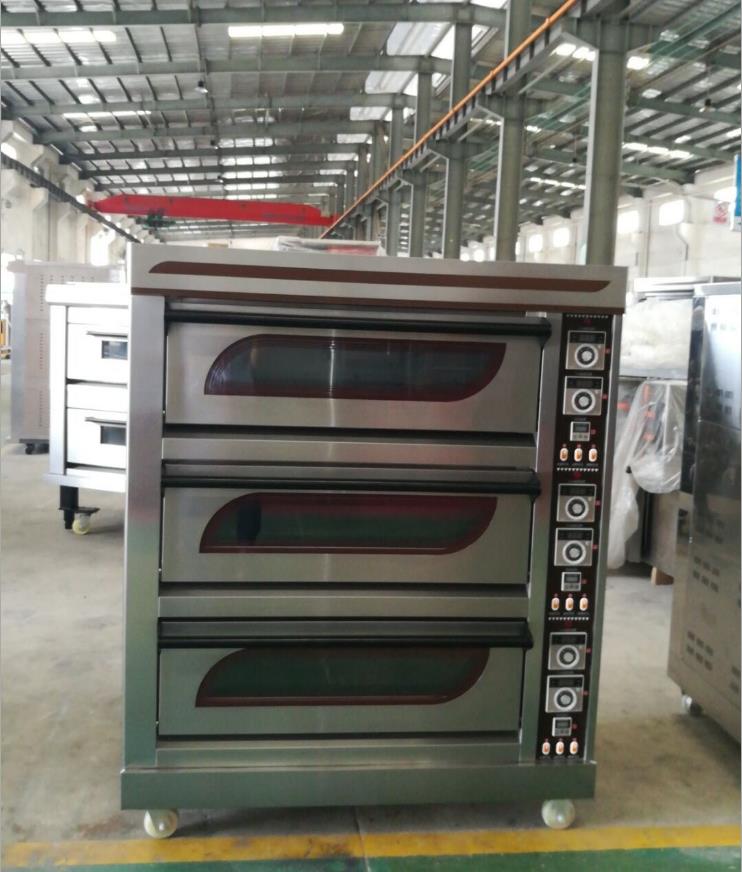 厂家供应 三层烘焙烤炉 电热层式烘炉 热风循环烘炉 面包烘焙设备图片