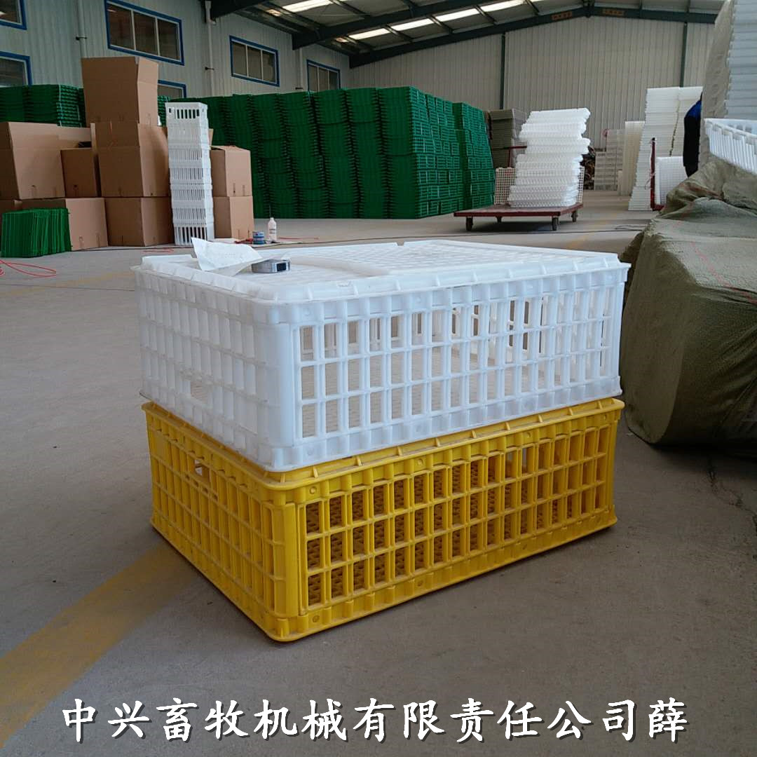 塑料运输鸡笼生产塑料运输鸡笼方形耐摔鸡筐生产厂家