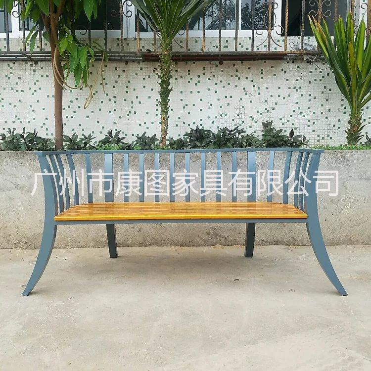 广州市新品长椅室外款式厂家不锈钢塑木长椅户外长椅尺寸公园靠背椅常规尺寸新品长椅室外款式