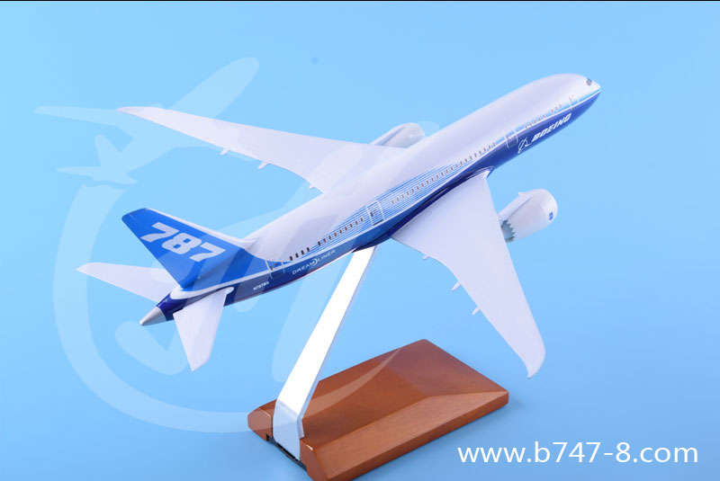 飞机模型波音B787-8原型机合金28厘米梦幻客机仿真航模摆件礼品