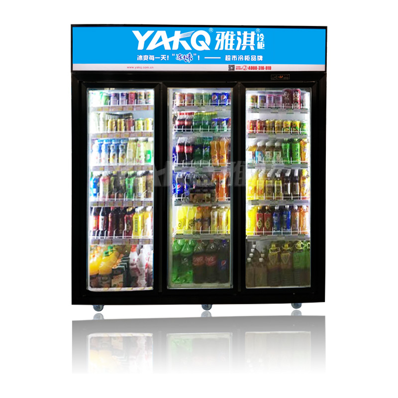 风冷展示柜冷藏超市商用冰箱立式水果保鲜冰柜三门啤酒饮料柜雅淇图片