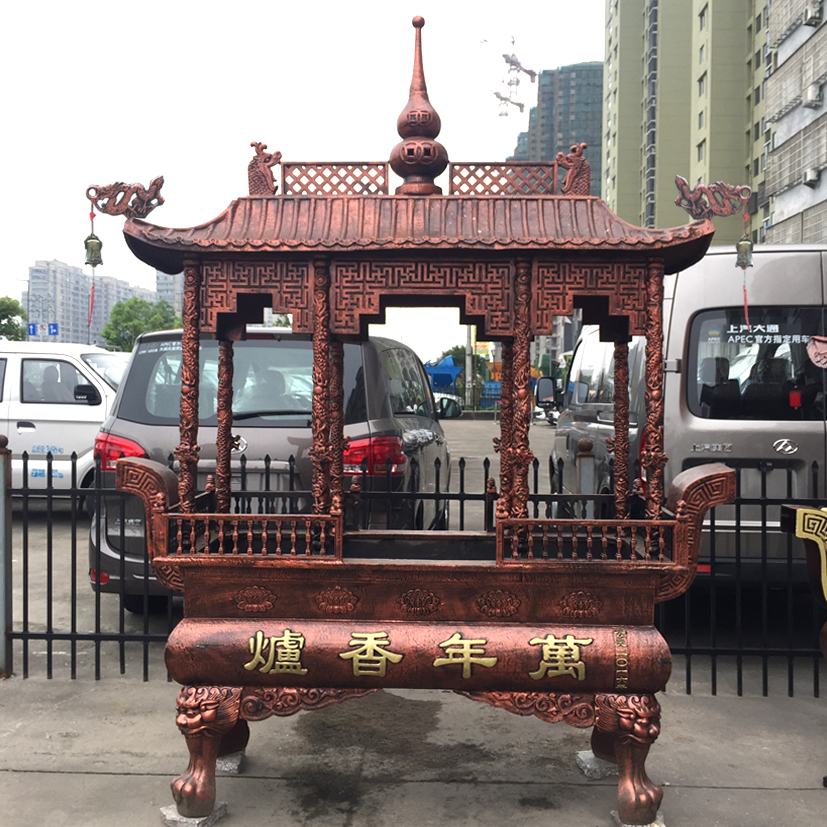 广州铸铁长方形香炉厂家 宗祠祭祀香炉现货供应。