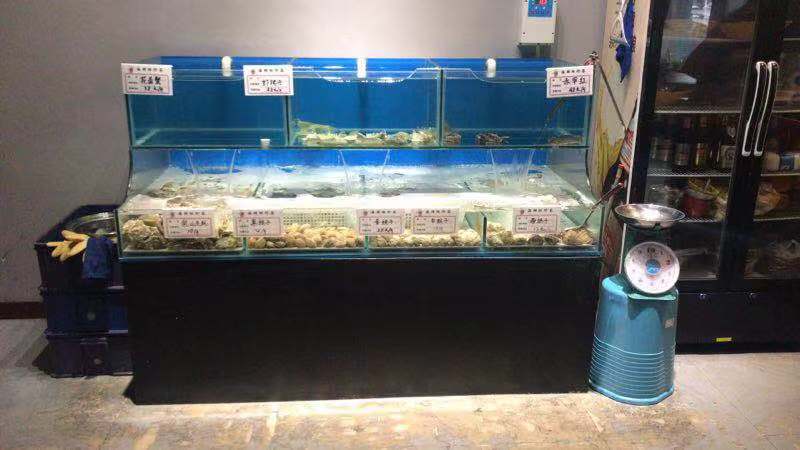 杭州市玻璃海鲜鱼缸厂家