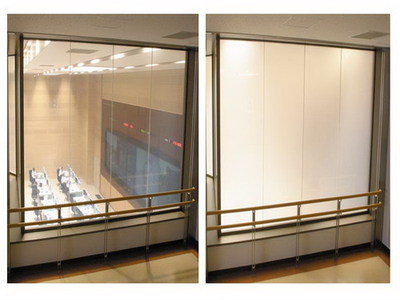 青岛雾化玻璃制作安装调光玻璃电子窗帘制作安装