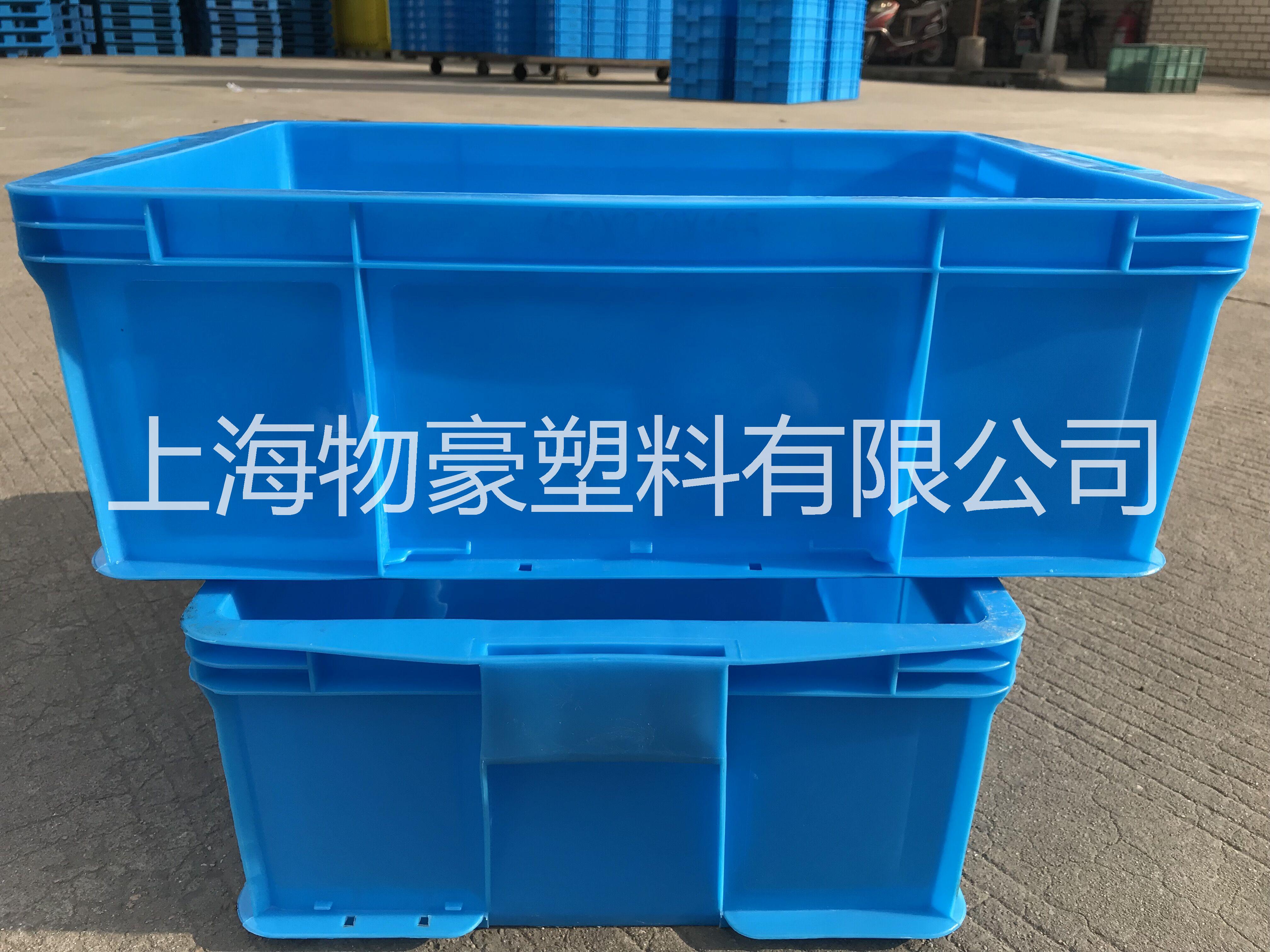 上海市450系列全新料塑料周转箱可配盖厂家上海塑料箱厂家直销 食品级塑料周转箱 全新料塑料周转箱  450系列全新料塑料周转箱可配盖