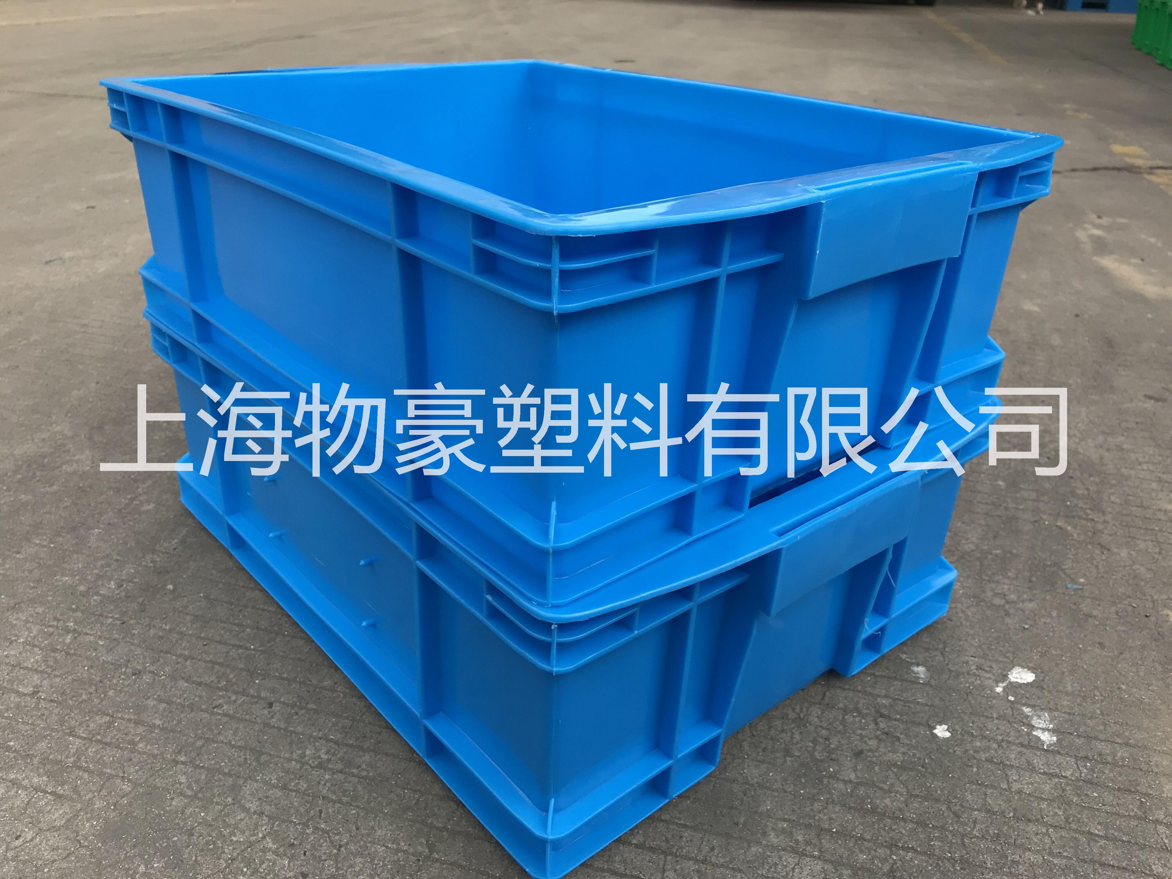 上海塑料箱厂家直销 食品级塑料周转箱 全新料塑料周转箱  450系列全新料塑料周转箱可配盖图片