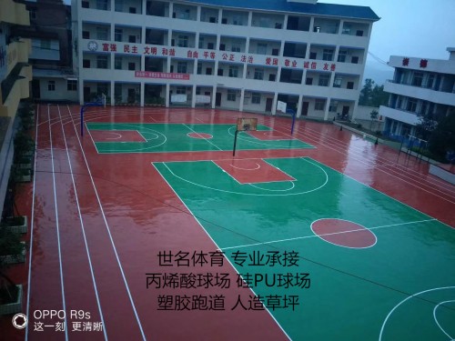 PU篮球场造价单方多少 篮球场硅PU地板铺装厂家 硅PU塑胶场地建设图片