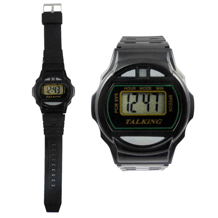优质手表工厂供应新款塑胶多功能电子语音报时表